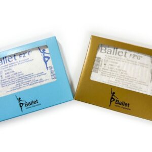 מחטי בלט F זהב 24K ומבודדת PFAS-free — ידית 1.25 מ"מ, קופסה 50 יחידות